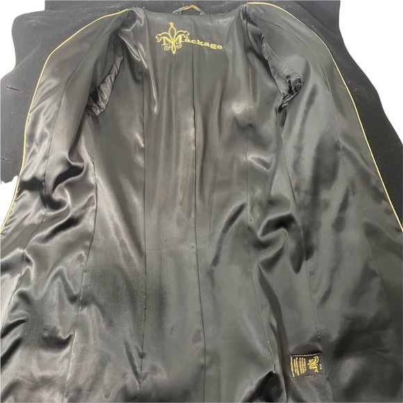 MACKAGE Women's Black Wool Cashmere Blend Collard Button Front Long Pea Coat S - Picture 10 of 12